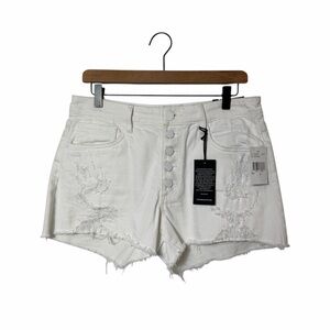 KUT FROM THE KLOTH HIGH RISE JANE SHORTS WHITE WOMEN'S NWT 6
